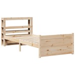 vidaXL Cadru de pat cu tăblie, 75x190 cm, lemn masiv de pin vidaXL Cadru de pat cu tăblie, 75x190 cm, lemn masiv de pin
