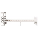 vidaXL Cadru de pat cu tăblie, alb, 75x190 cm, lemn masiv de pin vidaXL Cadru de pat cu tăblie, alb, 75x190 cm, lemn masiv de pin