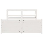 vidaXL Cadru de pat cu tăblie fără saltea, alb, 140x190 cm