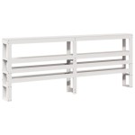 vidaXL Cadru de pat cu tăblie, alb, 150x200 cm lemn masiv pin