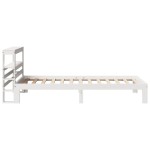 vidaXL Cadru de pat cu tăblie, alb, 75x190 cm, lemn masiv de pin vidaXL Cadru de pat cu tăblie, alb, 75x190 cm, lemn masiv de pin