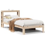 vidaXL Cadru de pat cu tăblie, 90x190 cm, lemn masiv pin vidaXL Cadru de pat cu tăblie, 90x190 cm, lemn masiv pin
