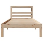 vidaXL Cadru de pat cu tăblie, 90x190 cm, lemn masiv pin vidaXL Cadru de pat cu tăblie, 90x190 cm, lemn masiv pin