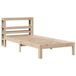 vidaXL Cadru de pat cu tăblie, 90x200 cm, lemn masiv de pin vidaXL Cadru de pat cu tăblie, 90x200 cm, lemn masiv de pin