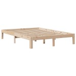 vidaXL Cadru de pat cu tăblie, 120x200 cm, lemn masiv de pin vidaXL Cadru de pat cu tăblie, 120x200 cm, lemn masiv de pin
