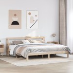 vidaXL Cadru de pat cu tăblie, 180x200 cm, lemn masiv de pin vidaXL Cadru de pat cu tăblie, 180x200 cm, lemn masiv de pin