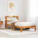 vidaXL Pat de zi fără saltea, maro ceruit, 90x200 cm, lemn masiv pin vidaXL Pat de zi fără saltea, maro ceruit, 90x200 cm, lemn masiv pin