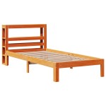 vidaXL Pat de zi fără saltea, maro ceruit, 90x200 cm, lemn masiv pin vidaXL Pat de zi fără saltea, maro ceruit, 90x200 cm, lemn masiv pin