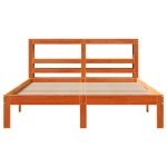 vidaXL Cadru de pat fără saltea, maro ceruit 140x200 cm lemn masiv pin vidaXL Cadru de pat fără saltea, maro ceruit 140x200 cm lemn masiv pin
