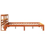 vidaXL Cadru de pat fără saltea, maro ceruit 140x200 cm lemn masiv pin vidaXL Cadru de pat fără saltea, maro ceruit 140x200 cm lemn masiv pin