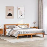 vidaXL Cadru de pat fără saltea, maro ceruit 180x200 cm lemn masiv pin vidaXL Cadru de pat fără saltea, maro ceruit 180x200 cm lemn masiv pin