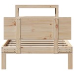vidaXL Cadru de pat cu tăblie, 75x190 cm, lemn masiv de pin vidaXL Cadru de pat cu tăblie, 75x190 cm, lemn masiv de pin