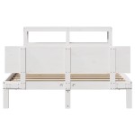 vidaXL Cadru de pat cu tăblie, alb, 120x190 cm, lemn masiv pin vidaXL Cadru de pat cu tăblie, alb, 120x190 cm, lemn masiv pin