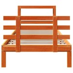 vidaXL Cadru de pat cu tăblie, maro ceruit, 75x190 cm, lemn masiv pin