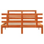 vidaXL Cadru de pat cu tăblie, maro ceruit, 140x190 cm, lemn masiv pin vidaXL Cadru de pat cu tăblie, maro ceruit, 140x190 cm, lemn masiv pin