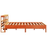 vidaXL Cadru de pat fără saltea, maro ceruit 140x200 cm lemn masiv pin vidaXL Cadru de pat fără saltea, maro ceruit 140x200 cm lemn masiv pin