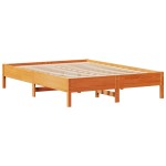vidaXL Cadru de pat fără saltea, maro ceruit 140x200 cm lemn masiv pin vidaXL Cadru de pat fără saltea, maro ceruit 140x200 cm lemn masiv pin