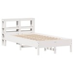 vidaXL Cadru de pat fără saltea, alb, 120x200 cm, lemn masiv pin vidaXL Cadru de pat fără saltea, alb, 120x200 cm, lemn masiv pin