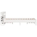 vidaXL Cadru de pat fără saltea, alb, 120x200 cm, lemn masiv pin vidaXL Cadru de pat fără saltea, alb, 120x200 cm, lemn masiv pin