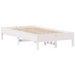 vidaXL Cadru de pat fără saltea, alb, 120x200 cm, lemn masiv pin vidaXL Cadru de pat fără saltea, alb, 120x200 cm, lemn masiv pin