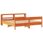 vidaXL Cadru de pat fără saltea, maro ceruit 200x200 cm lemn masiv pin vidaXL Cadru de pat fără saltea, maro ceruit 200x200 cm lemn masiv pin
