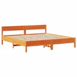 vidaXL Cadru de pat fără saltea, maro ceruit 200x200 cm lemn masiv pin vidaXL Cadru de pat fără saltea, maro ceruit 200x200 cm lemn masiv pin