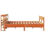 vidaXL Cadru de pat fără saltea, maro ceruit 140x200 cm lemn masiv pin vidaXL Cadru de pat fără saltea, maro ceruit 140x200 cm lemn masiv pin