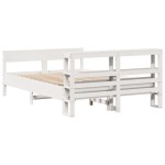 vidaXL Cadru de pat fără saltea, alb, 120x200 cm, lemn masiv pin vidaXL Cadru de pat fără saltea, alb, 120x200 cm, lemn masiv pin