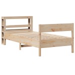 vidaXL Cadru de pat fără saltea, 75x190 cm, lemn masiv de pin