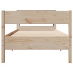 vidaXL Cadru de pat fără saltea, 75x190 cm, lemn masiv de pin