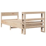 vidaXL Cadru de pat fără saltea, 75x190 cm, lemn masiv de pin