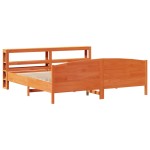 vidaXL Cadru de pat fără saltea, maro ceruit 200x200 cm lemn masiv pin vidaXL Cadru de pat fără saltea, maro ceruit 200x200 cm lemn masiv pin