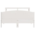 vidaXL Cadru de pat fără saltea, alb, 140x200 cm, lemn masiv pin vidaXL Cadru de pat fără saltea, alb, 140x200 cm, lemn masiv pin