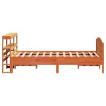 vidaXL Cadru de pat fără saltea, maro ceruit 140x200 cm lemn masiv pin vidaXL Cadru de pat fără saltea, maro ceruit 140x200 cm lemn masiv pin
