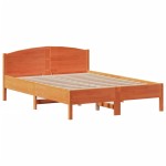 vidaXL Cadru de pat fără saltea, maro ceruit 140x200 cm lemn masiv pin vidaXL Cadru de pat fără saltea, maro ceruit 140x200 cm lemn masiv pin