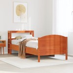 vidaXL Pat de zi fără saltea, maro ceruit, 90x200 cm, lemn masiv pin vidaXL Pat de zi fără saltea, maro ceruit, 90x200 cm, lemn masiv pin