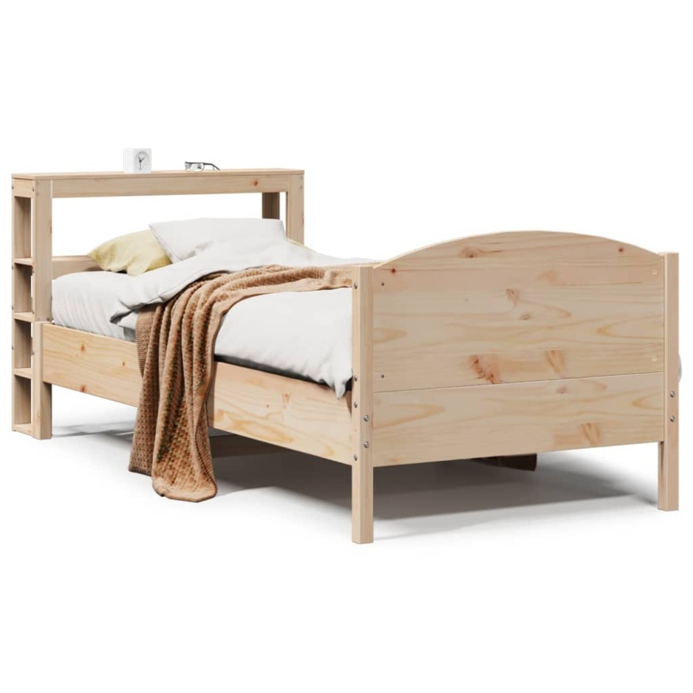 vidaXL Cadru de pat fără saltea, 75x190 cm, lemn masiv de pin