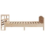 vidaXL Cadru de pat fără saltea, 75x190 cm, lemn masiv de pin
