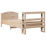 vidaXL Cadru de pat fără saltea, 75x190 cm, lemn masiv de pin