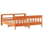 vidaXL Cadru de pat fără saltea, maro ceruit 180x200 cm lemn masiv pin vidaXL Cadru de pat fără saltea, maro ceruit 180x200 cm lemn masiv pin