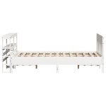 vidaXL Cadru de pat fără saltea, alb, 160x200 cm, lemn masiv pin vidaXL Cadru de pat fără saltea, alb, 160x200 cm, lemn masiv pin