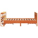 vidaXL Cadru de pat fără saltea, maro ceruit 150x200 cm lemn masiv pin vidaXL Cadru de pat fără saltea, maro ceruit 150x200 cm lemn masiv pin