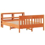 vidaXL Cadru de pat fără saltea, maro ceruit 140x200 cm lemn masiv pin vidaXL Cadru de pat fără saltea, maro ceruit 140x200 cm lemn masiv pin