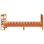 vidaXL Pat de zi fără saltea, maro ceruit, 90x200 cm, lemn masiv pin vidaXL Pat de zi fără saltea, maro ceruit, 90x200 cm, lemn masiv pin