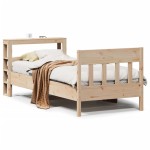 vidaXL Cadru de pat fără saltea, 75x190 cm, lemn masiv de pin