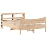 vidaXL Cadru de pat cu tăblie, 120x190 cm, lemn masiv pin vidaXL Cadru de pat cu tăblie, 120x190 cm, lemn masiv pin