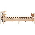 vidaXL Cadru de pat cu tăblie, 120x190 cm, lemn masiv pin vidaXL Cadru de pat cu tăblie, 120x190 cm, lemn masiv pin