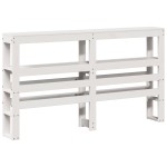 vidaXL Cadru de pat cu tăblie, alb, 120x190 cm, lemn masiv pin vidaXL Cadru de pat cu tăblie, alb, 120x190 cm, lemn masiv pin