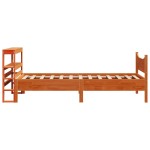 vidaXL Cadru de pat cu tăblie, maro ceruit, 75x190 cm, lemn masiv pin