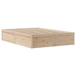 vidaXL Cadru de pat cu tăblie, 120x190 cm, lemn masiv pin